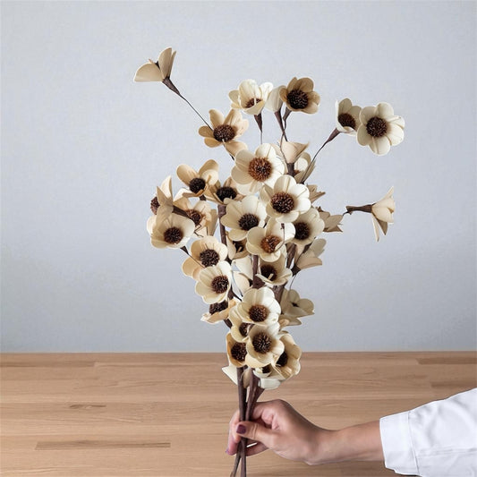 Nook and Places Handmade Sunflower Decorative Sticks (Set of 5)